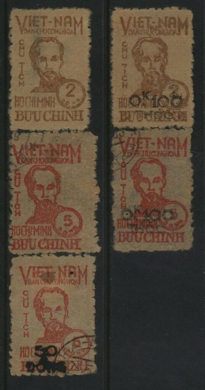 N.Vietnam USED Mi 2-3,53,D8-9 Value 840 Euro Ho-Chi Min