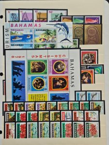 Bahamas Mint NH Stamp Collection in Mounts on Stock Pages