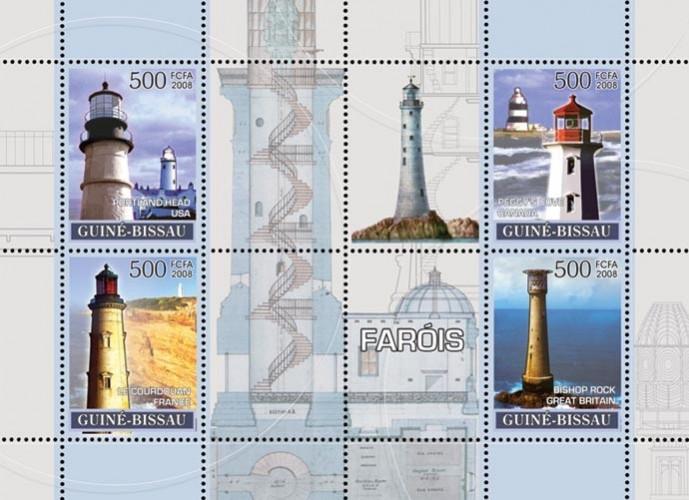 GUINEA BISSAU 2008 SHEET LIGHTHOUSES