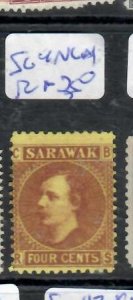 SARAWAK   BROOKE   4C   SG 4  NO GUM AS ISSUED     P0224A  H