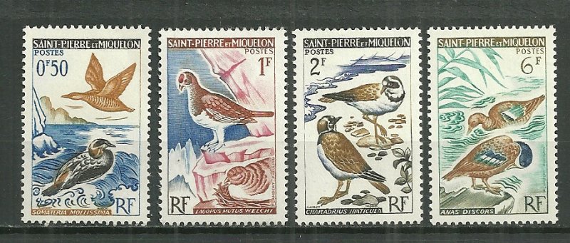 1963 St Pierre & Miquelon 362-5 Birds MH C/S of 4