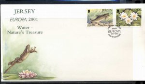 Jersey 2001 Europa Water FDC