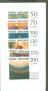 Vatican City #607-612 Mint (NH) Single (Complete Set)