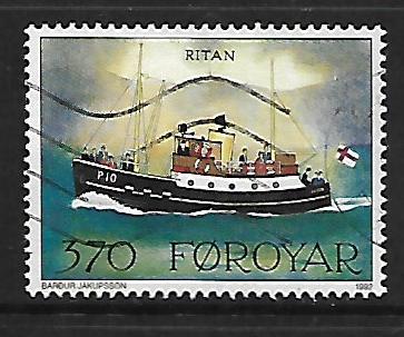 FAROE ISLANDS, 233, USED, MAIL BOATS, RITAN