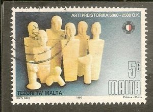 Malta   Scott 882  Prehistoric Art   Used