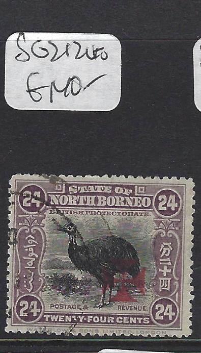 NORTH BORNEO (P1512B) 24C BIRD RED CROSS  SG 212   VFU