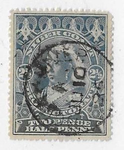 Niger Coast Sc #46  2 1/2p blue used with CDS