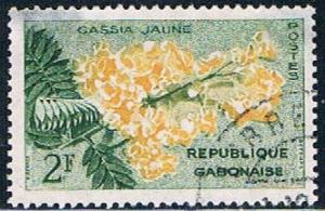 Gabon 156 Used Yellow Cassia lr 1961 (G0305)+