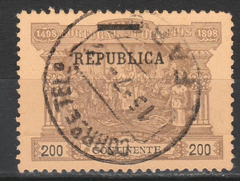 PORTUGAL 1911 REPUBLIC DA GAMA CALICUT 200R USED