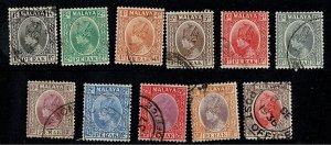 Malaya Perak #69-79 used sultans