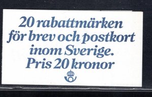 SWEDEN SC# 1277a COMPLETE BKLT VF/MNH