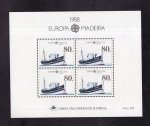 Portugal Madeira   #122a  MNH  1988  Europa  sheet transportation.  mail boat