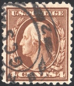 SC#465 4¢ Washington Single (1916) Used