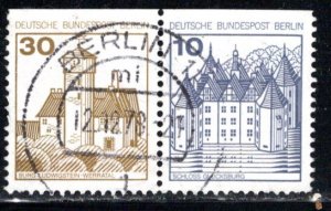 Germany Berlin Scott # 9N394, 9N391, used, se-tenant, Mi # W65