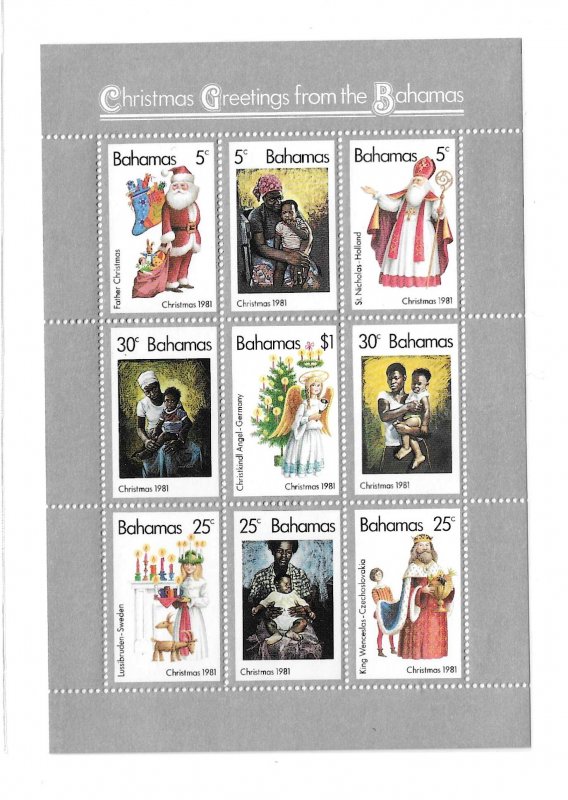 Bahamas 1981 Christmas Sheet Sc 504 MNH C11