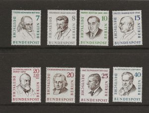 Germany Berlin 1952-9 Famous Germans part set of 8 values   MNH