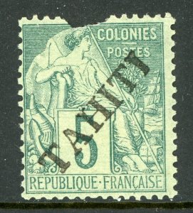 French Colony 1893 Tahiti 5¢ Green Scott #20 MNH G167