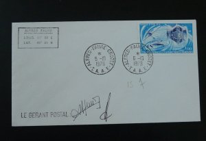 satellite telecommunications signed cover FSAT TAAF 1979