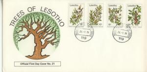 1979 Lesotho Trees (Scott 266-69) FDC