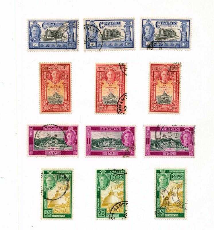 CEYLON 1937/50 M&U To R5 Appx 100 Items  (ELF83