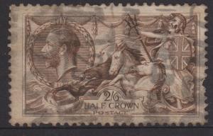 Great Britain 1918 2s 6d Brown Seahorse Sc#173 VFU 2