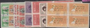 Bolivia SC C52, 54-61 Bock of 4 VFU (4fpe)
