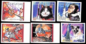 Comoros 1992, Space exploration 6v, imperforated, MNH