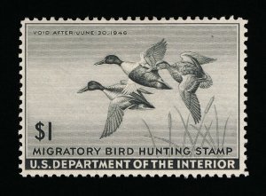 AFFORDABLE GENUINE SCOTT #RW12 VF-XF MINT OG XLH 1945 FEDERAL DUCK STAMP #13218