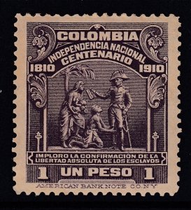 Colombia 1910 1p Dark Violet Centenary M Mint. Scott 337