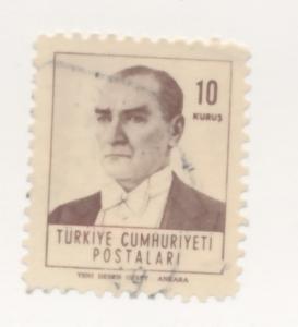 Turkey 1961 Scott 1527 used - 10k, Kemal Ataturk