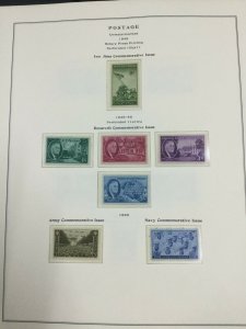 MOMEN: US STAMPS MINT COLLECTION ON 8 PAGES LOT #49831