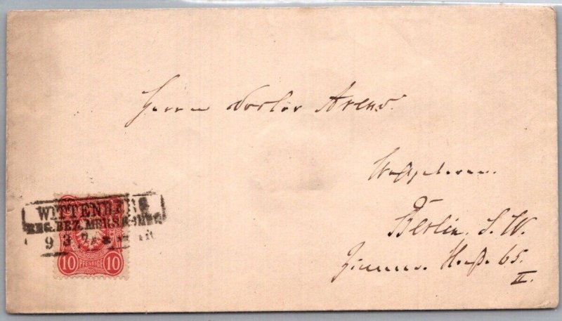 SCHALLSTAMPS GERMANY REICH 1880-90 POSTAL HISTORY COVER CANC ADDR BERLIN