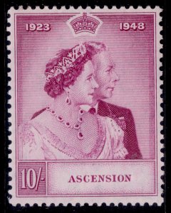 ASCENSION GVI SG51, 10s bright purple, NH MINT. Cat £50.