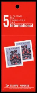 Canada Scott BK122 Complete Booklet, Slater Paper (1990) Mint NH VF M