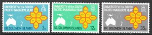 Soloman Islands Scott 195-197 MNH South Pacific University set of 1969