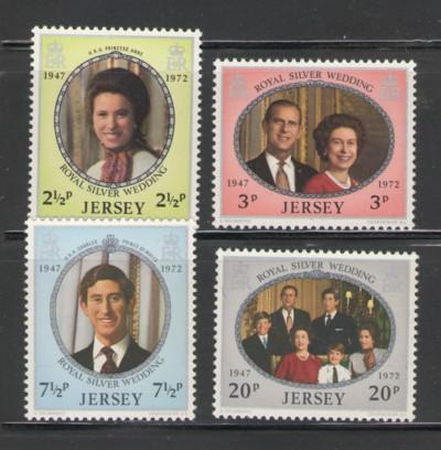 Jersey Sc 73-6 1972 Royal Anniv  stamps mint NH