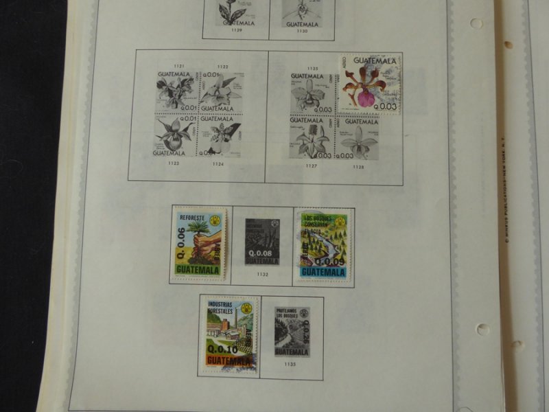 Guatemala 1871-1897 Stamp Collection on Album pages