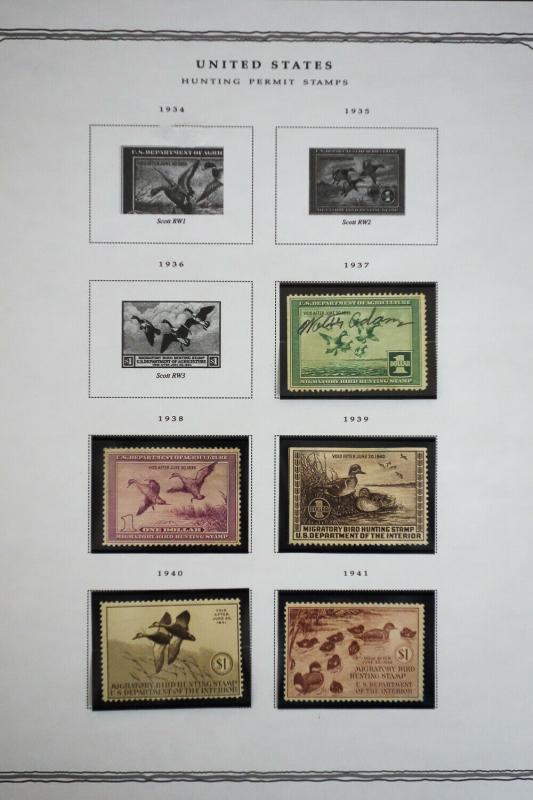 US 1937 to 1981 Duck Stamp Collection