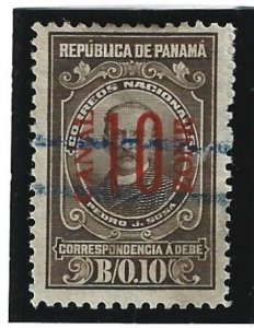 Canal Zone Scott #J9 Used 10c Postage Due Surcharged 2021 CV $5.00