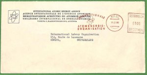 ZA1514 - AUSTRIA - Postal History - Red postmark on cover ATOMIC ENERGY 1960-