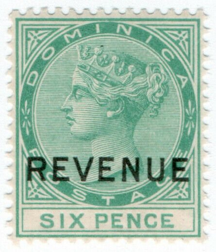 (I.B) Dominica Revenue : Duty Stamp 6d