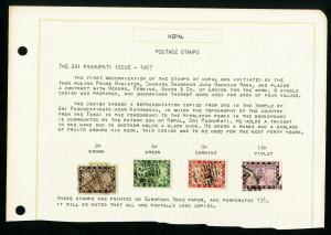 Nepal Early 1900s Sri Pashupati Stamp Study Collection