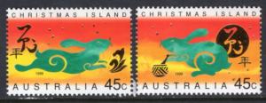 Christmas Island 416-417 Year of the Rabbit MNH VF