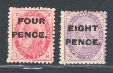 1891 Tonga - Stanley Gibbons # 5/6 - MH*