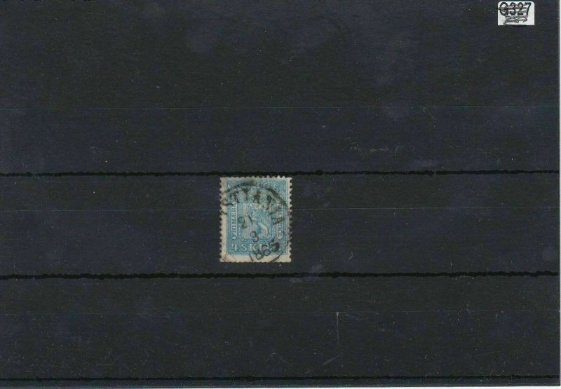 Norway 1863 4 Skilling Blue Used Stamp Ref: R7489