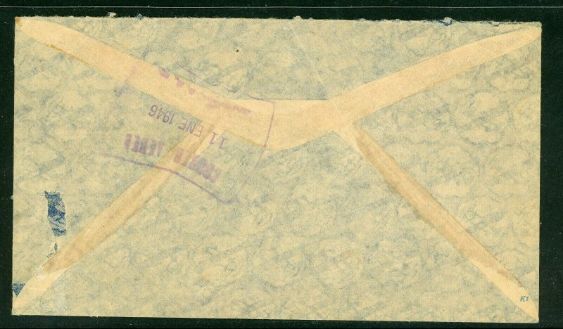 Nicaragua 1944 Airmail Registered Cover to Switzerland U688 ⭐⭐⭐⭐⭐