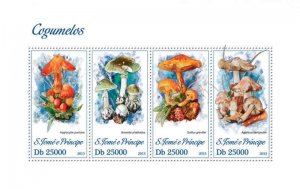 St Thomas - Mushrooms - 4 Stamp Sheet - ST13307a