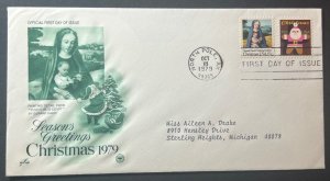 CHRISTMAS 1978 SEASON'S GREETINGS OCT 18 1979 NORTH POLE AK FIRST DAY COVER FDC