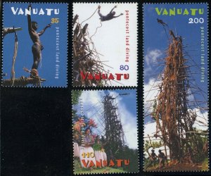 Vanuatu #824-827 Pentecost Island Land Diving Postage Stamps 2003 Mint LH