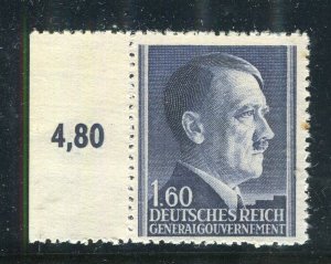 GERMANY; POLISH OCCUPATION 1944 Hitler MINT MNH 1.60Z. Margin value